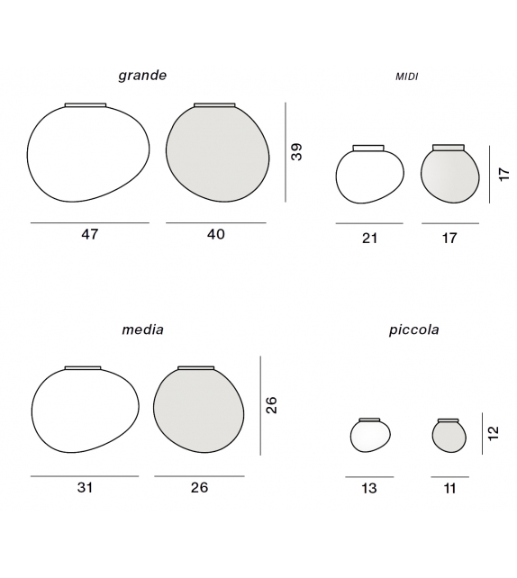 Gregg Midi Foscarini Plafonnier