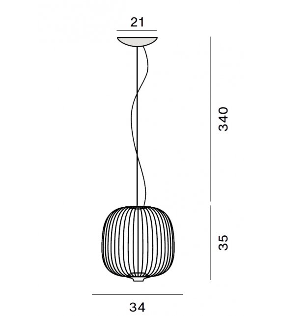 Spokes 2 Piccola Foscarini Lampada a Sospensione