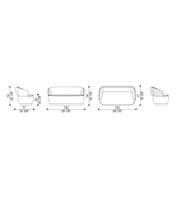 Sophie Opera Contemporary Sofa