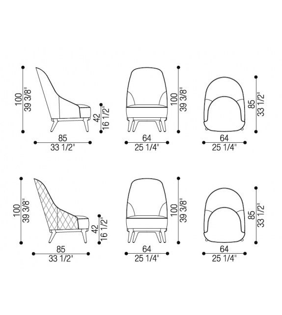 Leslie Opera Contemporary Fauteuil