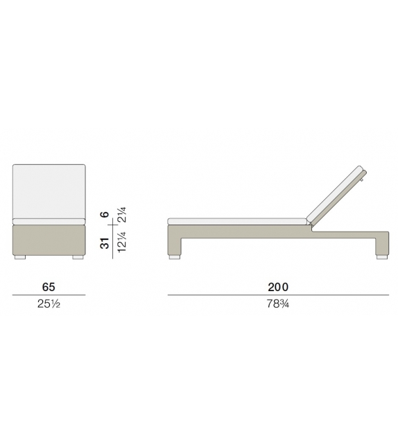 Lounge Beach Chair Adjustable Dedon