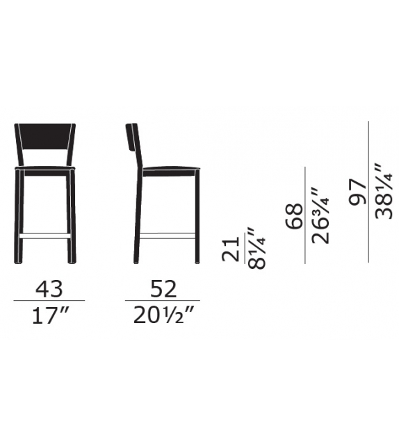 Alex 2.0 Enrico Pellizzoni Tabouret