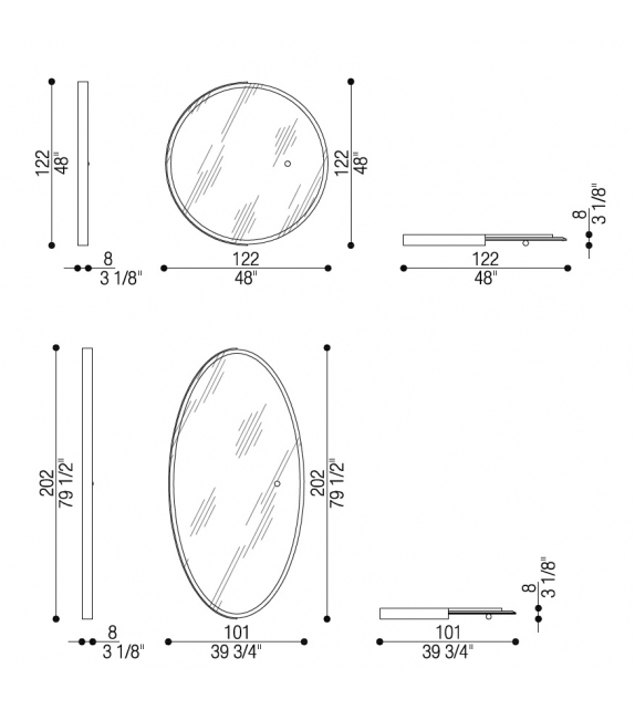Francine Opera Contemporary Mirror