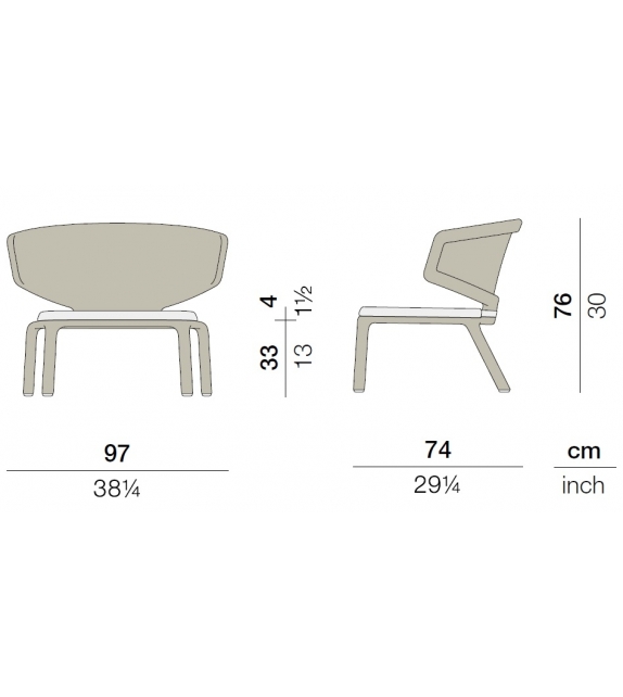 Seashell Poltrona Club Impilabile Dedon