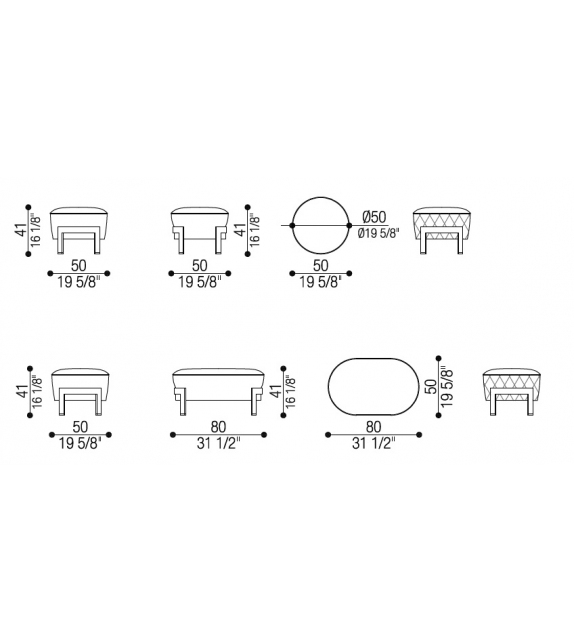 Pouf Cosmo Opera Contemporary