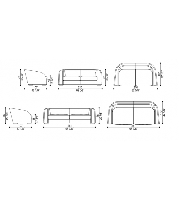 Carmen Opera Contemporary Canapé