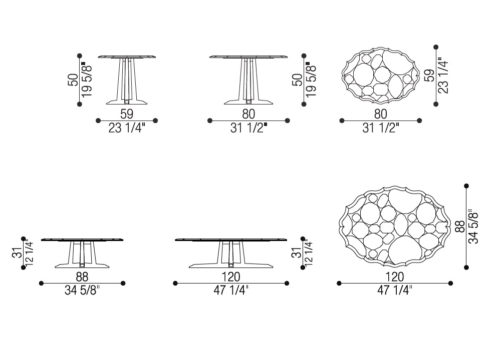 Anatol Opera Contemporary Small Table Milia Shop