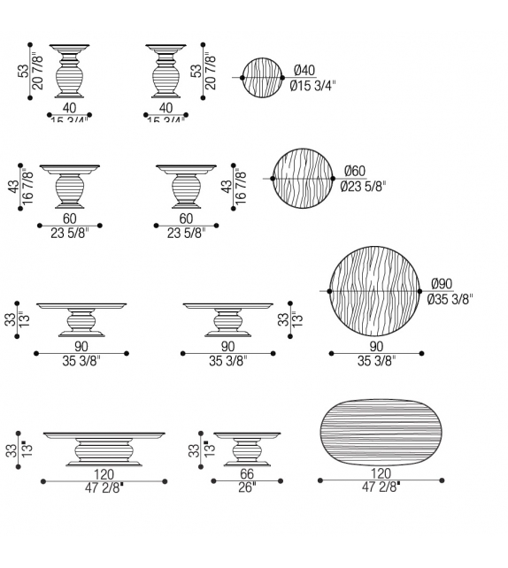 Arkel Opera Contemporary Petite Table