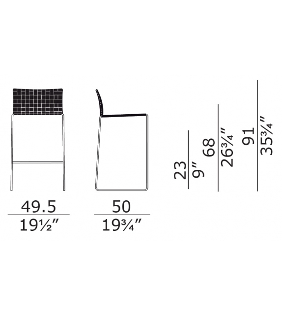 Bizzy Intrecciato Enrico Pellizzoni Taburete