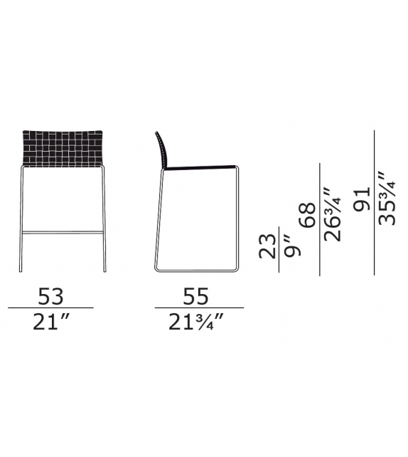 Bizzy Intrecciato Enrico Pellizzoni Tabouret