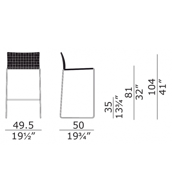 Bizzy Intrecciato Enrico Pellizzoni Taburete
