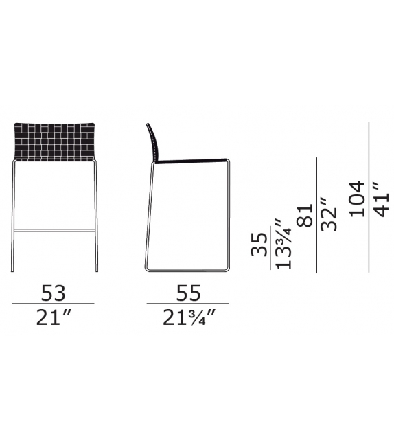Bizzy Intrecciato Enrico Pellizzoni Sgabello