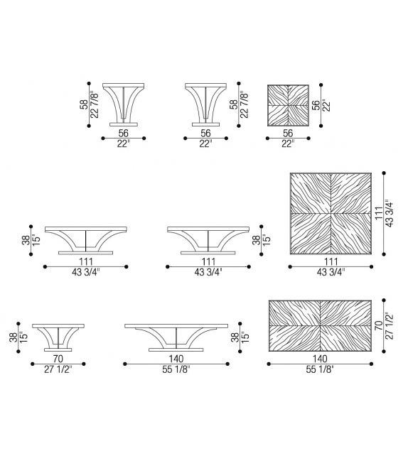 Arkel Opera Contemporary Petite Table