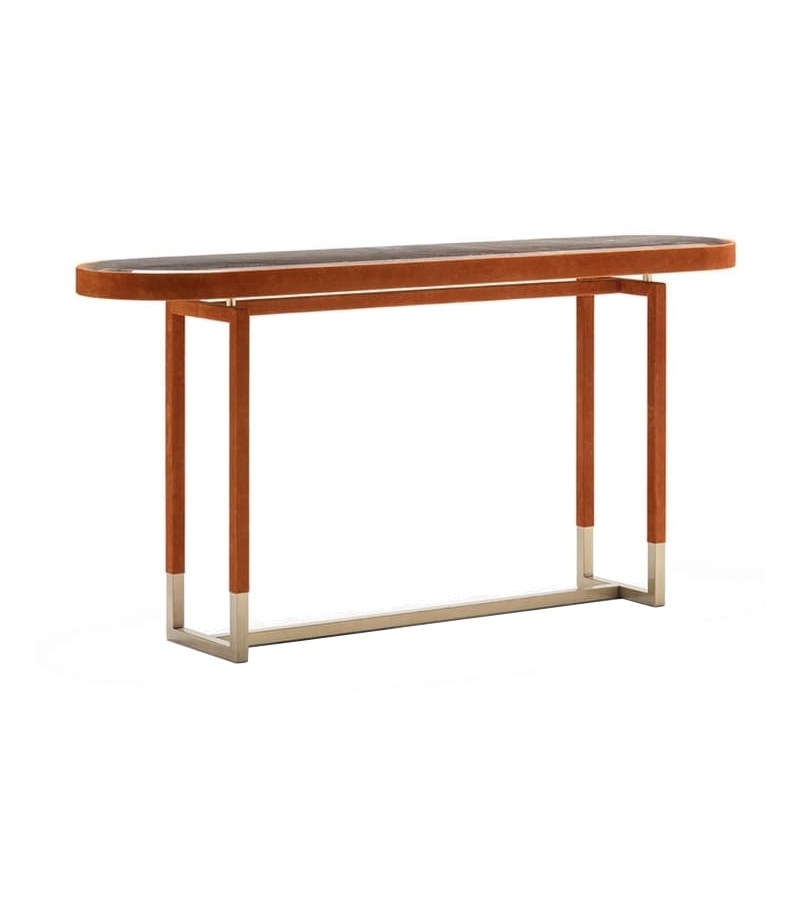 Isabel Opera Contemporary Consolle Rivestita in Pelle