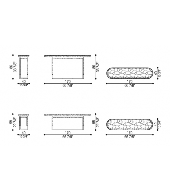 Isabel Opera Contemporary Console Recouverte de Cuir