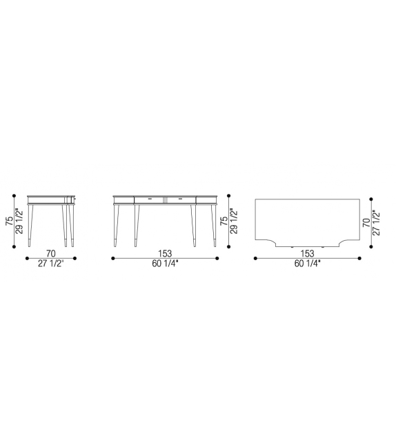 Desiré Opera Contemporary Writing Desk