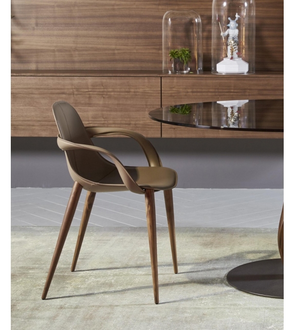 Couture Wood Enrico Pellizzoni Chaise Rembourrée