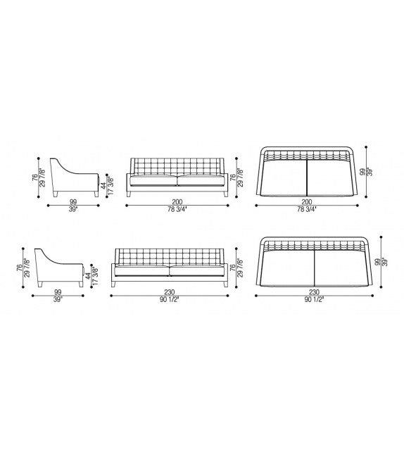 Rosalie Classic Sofa Opera Contemporary