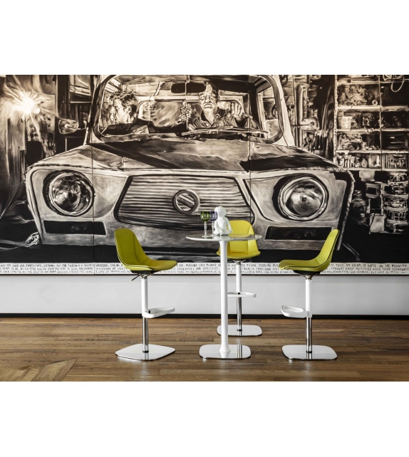 Couture Enrico Pellizzoni Tabouret Pivotant