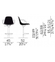Couture Enrico Pellizzoni Tabouret Pivotant