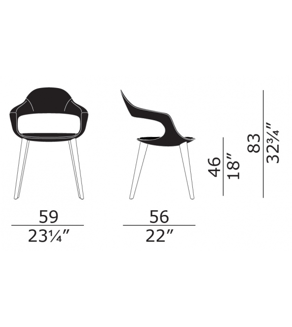 Frenchkiss Wood Enrico Pellizzoni Chaise