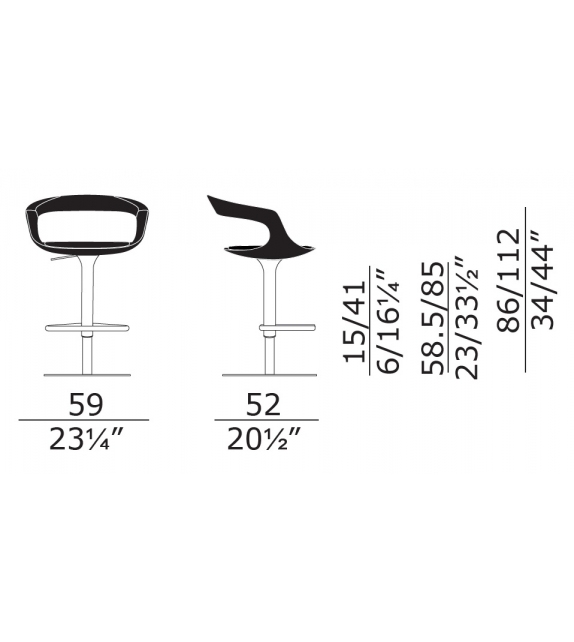 Frenchkiss Enrico Pellizzoni Tabouret Pivotant