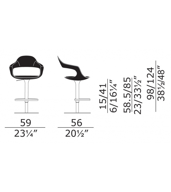 Frenchkiss Enrico Pellizzoni Tabouret Pivotant
