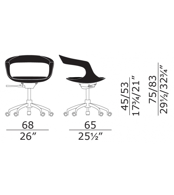 Frenchkiss Enrico Pellizzoni Poltrona Girevole con Ruote