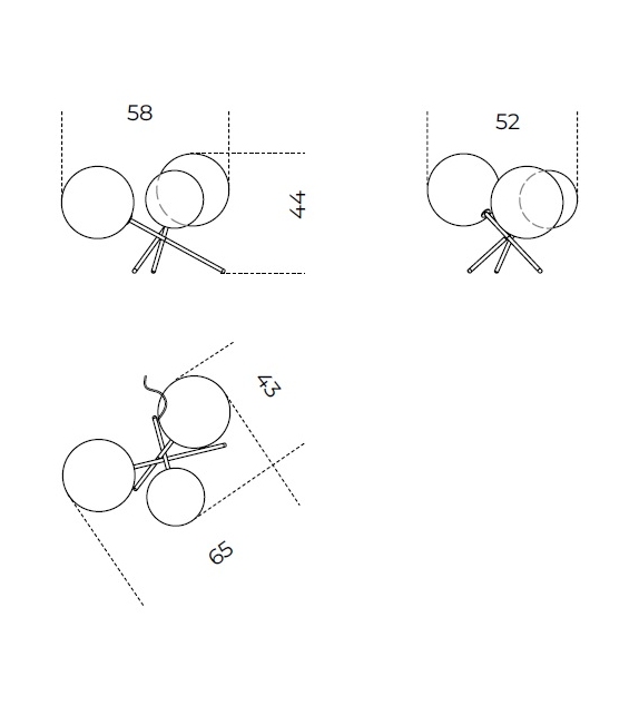 Bolle Tavolo 3 Gallotti&Radice Lámpara de Mesa