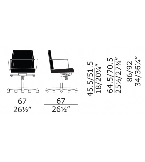 Web Enrico Pellizzoni Chaise Pivotant avec Roulettes