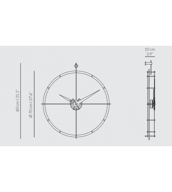 Doble O Premium Gold Nomon Clock