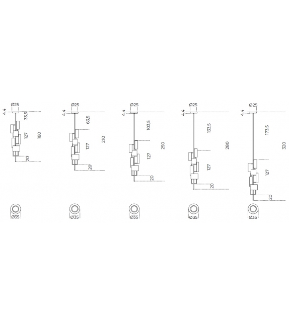 Eris Gallotti&Radice Lampada a Sospensione