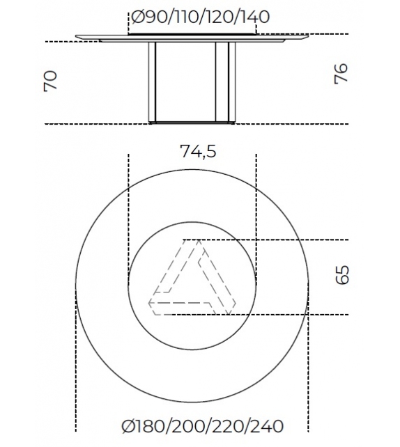 Platium Round Table Gallotti&Radice