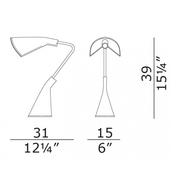 Duffy Enrico Pellizzoni Lampada da Tavolo