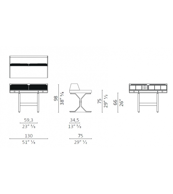 Nòs Ceccotti Collezioni Schreibtisch