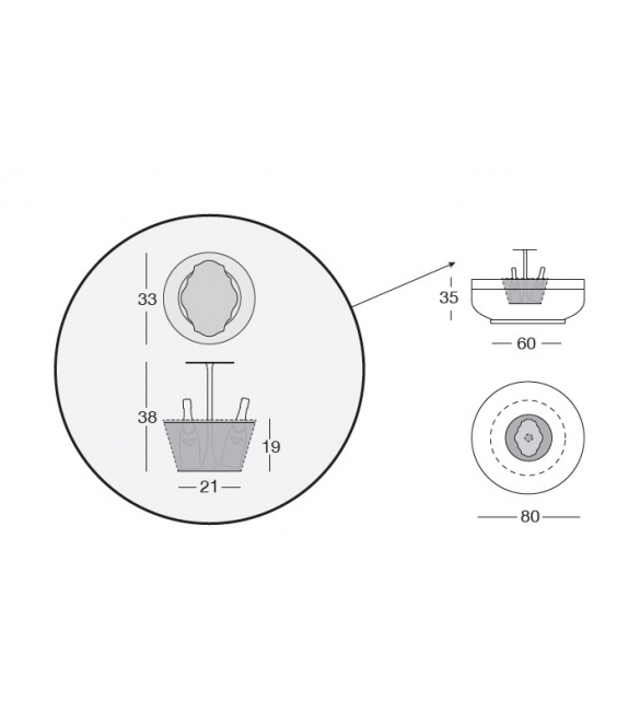 Godwin Bar Longhi Table de Bar