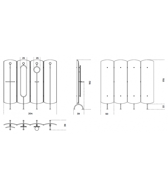 Gallotti&Radice Shield Wandschirm