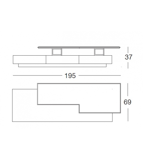Walt Longhi Table BasseTable avec Tiroirs