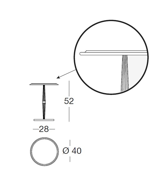 Gueridon Marble Longhi Mesa Auxiliar