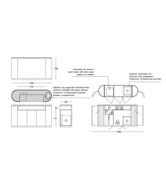 Alexander Longhi Mobile Bar