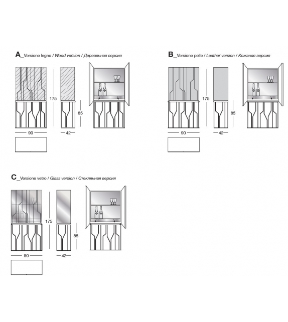 Ginza Bar Longhi Meuble Bar