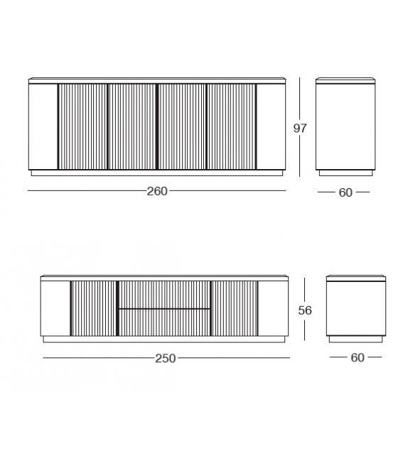 Gordon Wave Longhi Mueble Contenedor