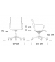 S 55 / 56 PFDRW Evo Thonet Fauteuil Pivotant