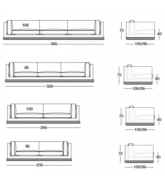 Chopin Classic Longhi Sofa
