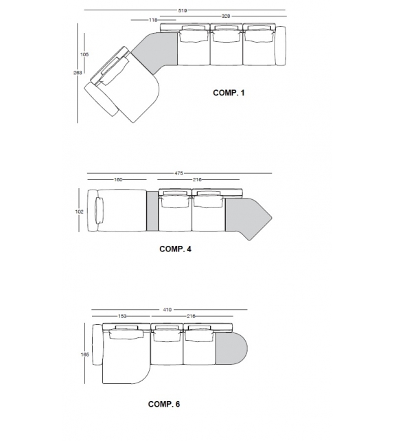 Longhi Riverside Sofa