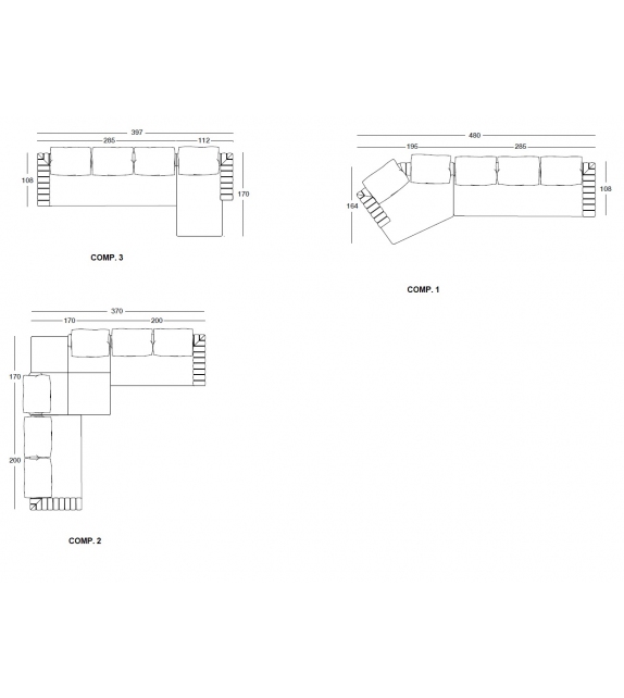Longhi Sheffield Sofa