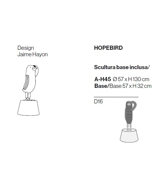 Versandfertig - Big Hopebird Bosa Skulptur