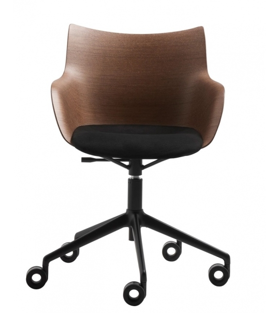 Q/Wood Kartell Petit Fauteuil Pivotant avec Assise Rembourrée