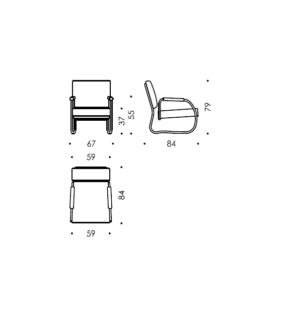 Freischwinger Nr.2 Wittmann Butaca