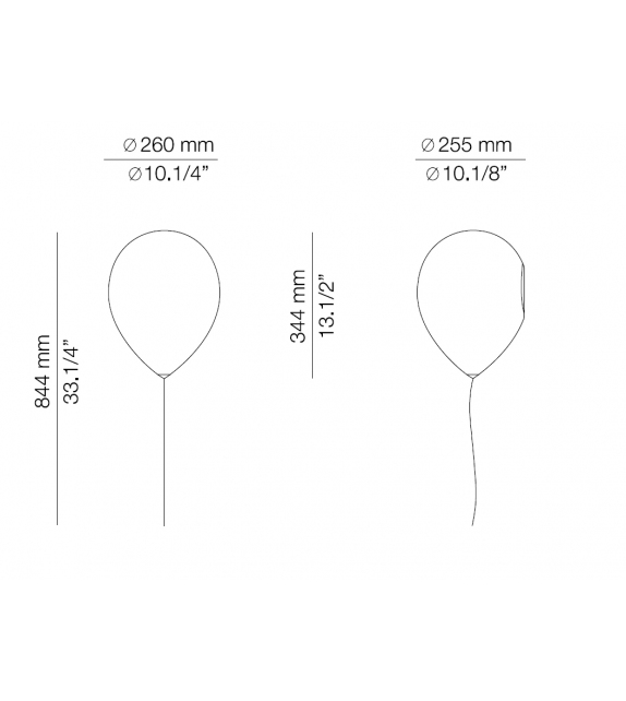 Balloon Estiluz Lámpara de Pared